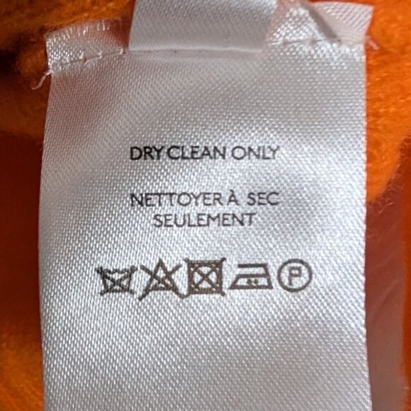 Pilcro 100% Cashmere Sweater Womens Size Small Orange Mock Neck Anthropologie - Picture 6 of 10